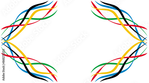 Paris Olympics 2024 colorful stripes background