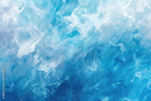 Blue Background Gradient. Abstract Sky and Ice Tones with Soft Gradient Blur © AIGen