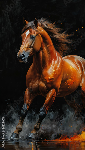 a beautiful horse AI generative