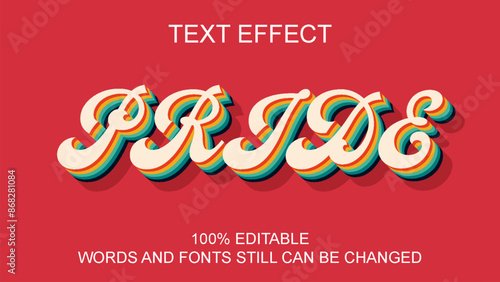 Editable Text Effect Pride Text