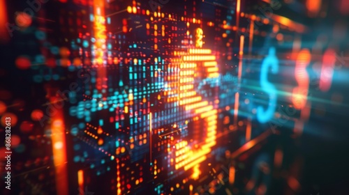 Forex Triumph: High-Quality Visual Displaying Dollar Index Gain on Trading Screen with Forex Lines