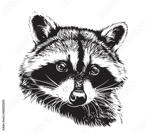 raccoon sketch vector graphics