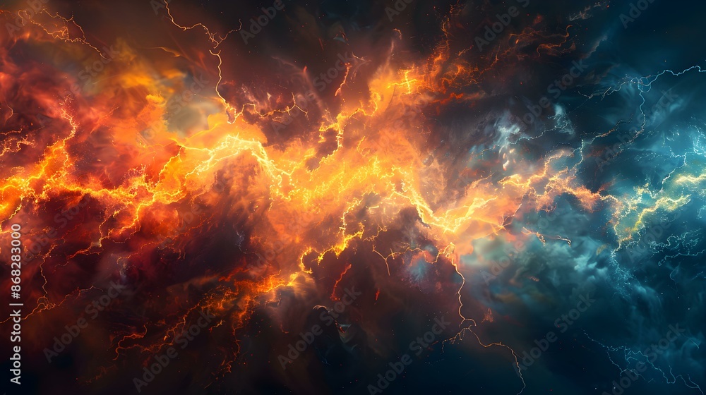 Zigzag patterns in a lightning bolt with a clouds, design background. Zigzag patterns in a lightning bolt with a clouds, design background.