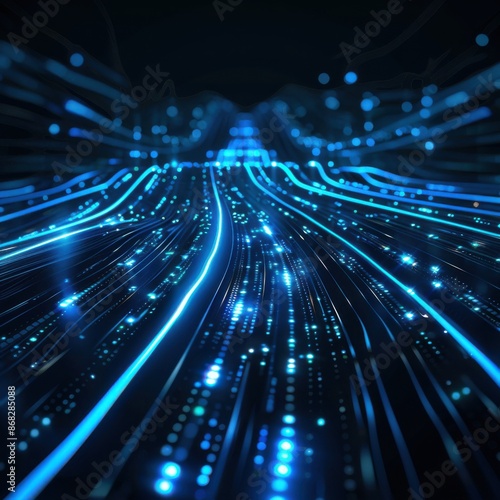 light streak, fiber optic, speed line, futuristic background for 5g or 6g technology wireless data transmission, high-speed internet in abstract   © Sergey