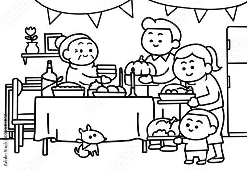 Family dinner at home.