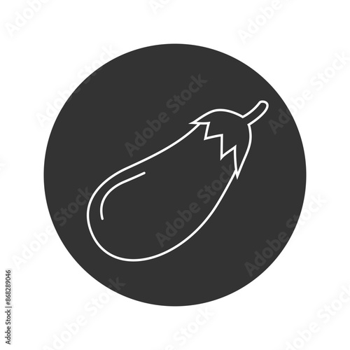 Eggplant line icon glyph cool cute icon pack app design icon