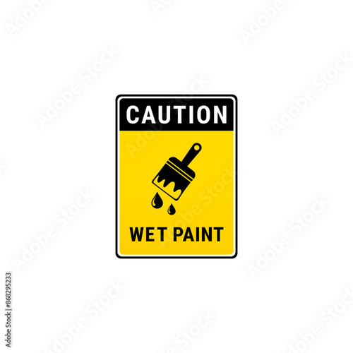 Wet paint sign or caution wet paint symbol vector isolated. Best wet paint symbol for anything design, print, and more about caution wet paint.