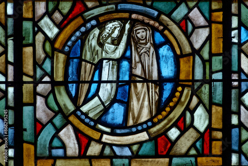 Annunciation to the Blessed Virgin Mary by the Archangel Gabriel. Annonciation à la Vierge Marie par l'Archange Gabriel.