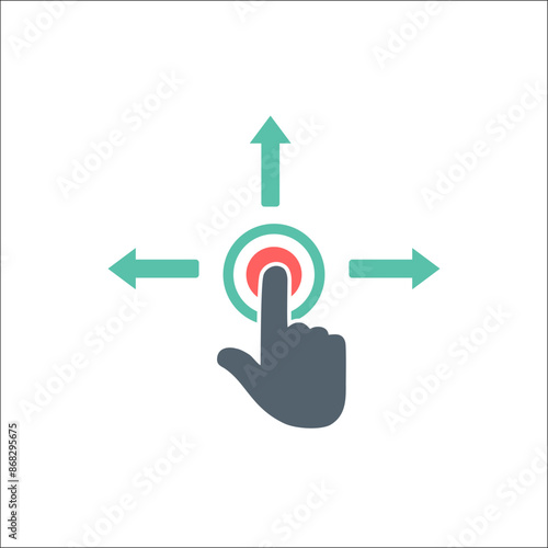 Touch Screen Hand Gestures: Vector Illustration