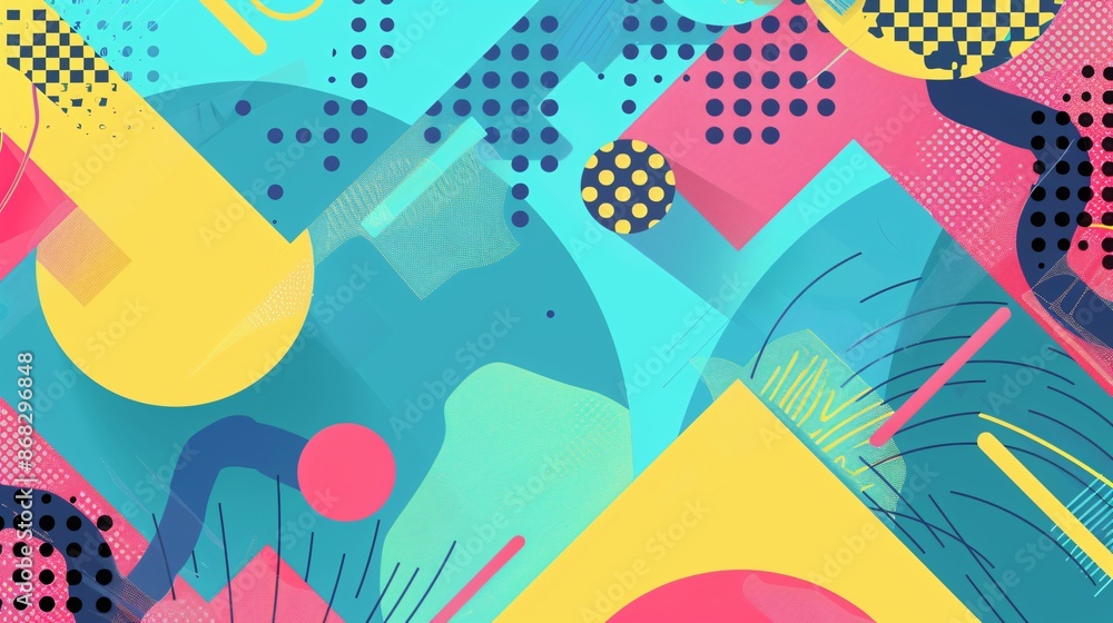 Obraz premium Abstract Geometric Pattern in Vibrant Colors