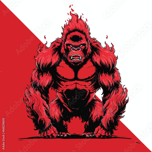 Animals with the power of blazing fire gorilla
