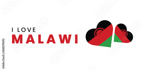 I love Malawi for banner, flyer, poster, and card. Vector illustration
