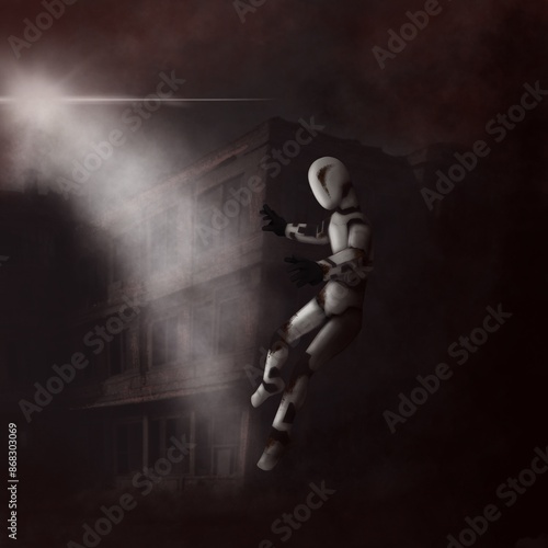 person in the darkness