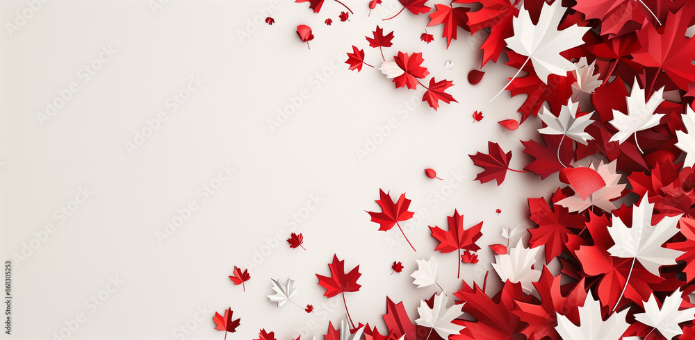 Proudly Canadian - Banner for Canada Day Celebration with Copy Space Proudly Canadian - Banner for Canada Day Celebration with Copy Space