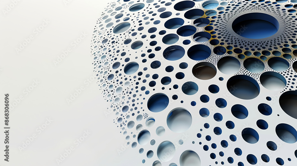 Abstract Circular Pattern with Blue Accents Abstract Circular Pattern with Blue Accents