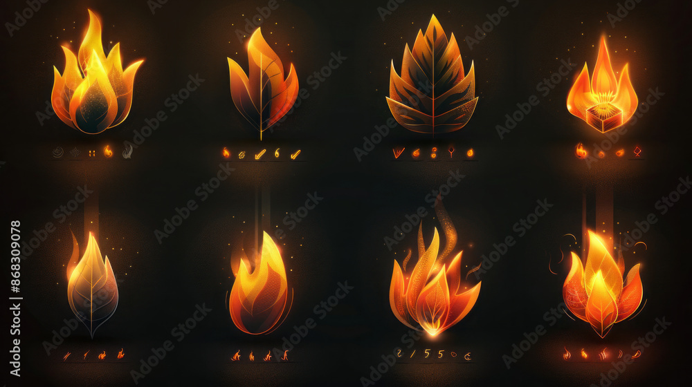 Creative Fire and Nature Themed Illustrations Creative Fire and Nature Themed Illustrations