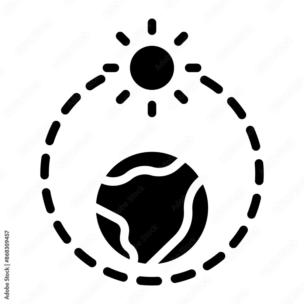 Ozone Hole Vector Glyph Icon Design