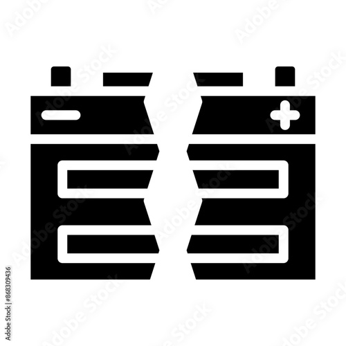 Battery Leak Vector Glyph Icon Design