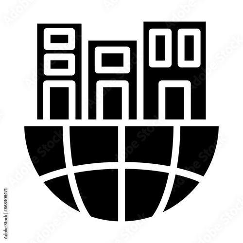 Urban Sprawl Vector Glyph Icon Design