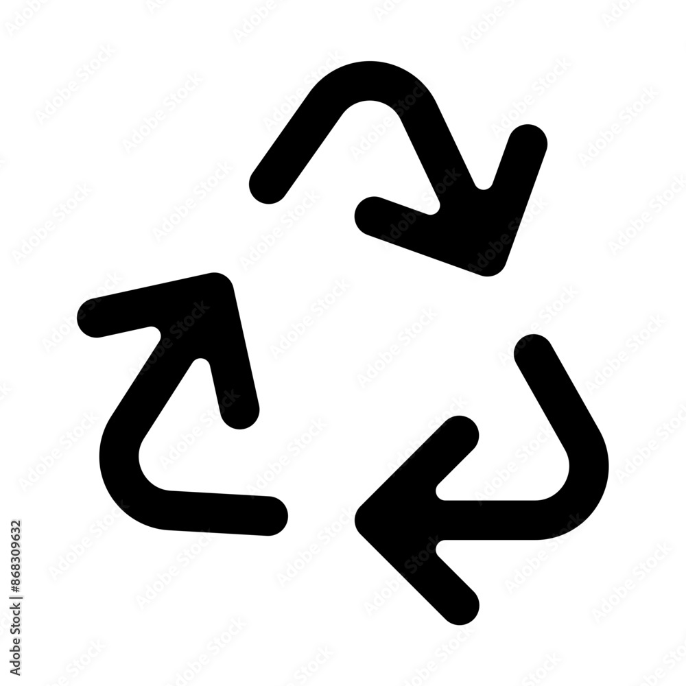 Recycling Symbol Vector Glyph Icon Design Recycling Symbol Vector Glyph Icon Design