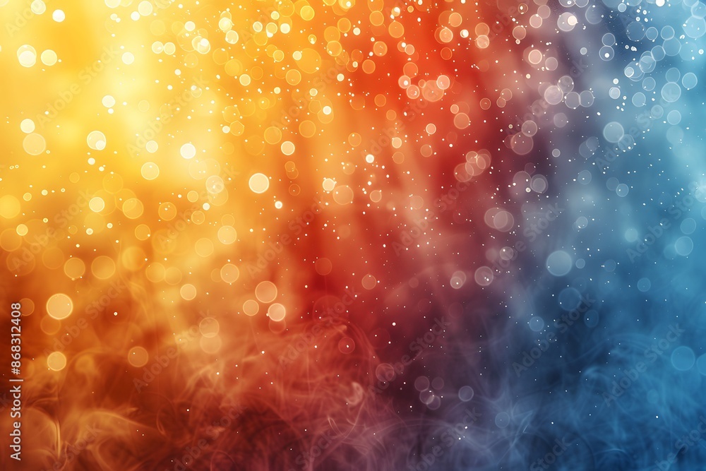 Fototapeta premium Vibrant Abstract Bokeh Background - Red, Orange, and Blue Gradient for Design Projects