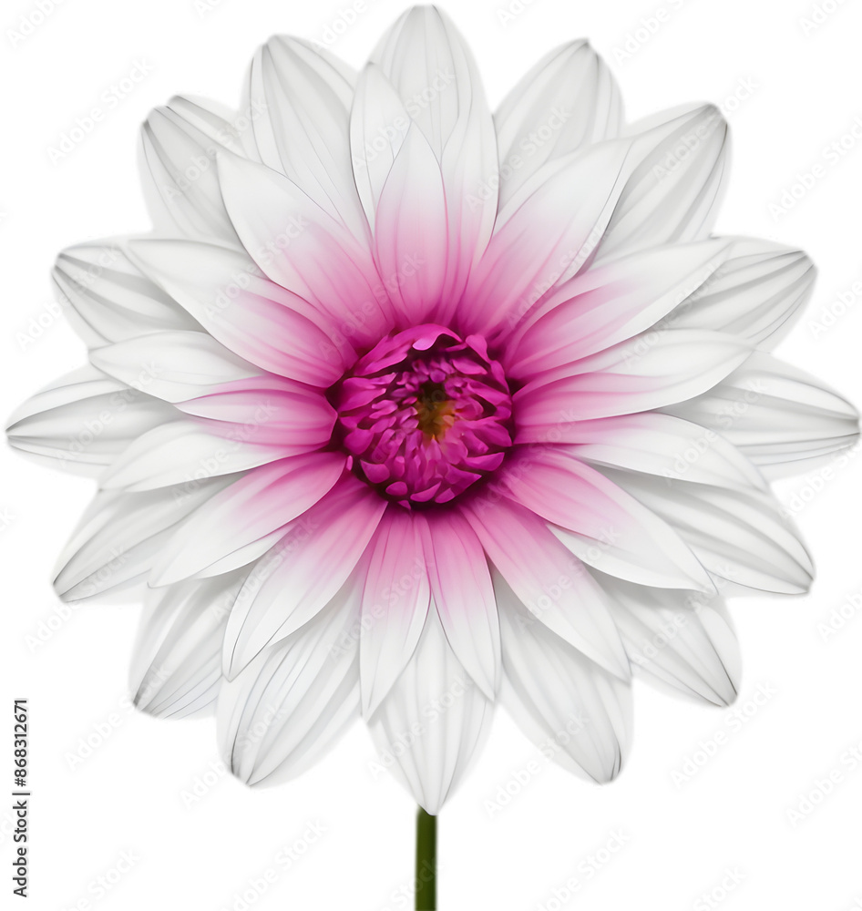 Obraz premium Delicate white dahlia blooms enchant with pristine petals. 