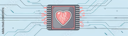 Computer chips are the intricate labyrinths of digital logic, guiding information with precision: Visualize a labyrinthine pattern of circuits on a computer chip, symbolizing the complexity and precis