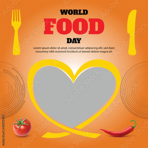 World food day celebrate flat design