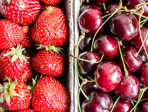 Strawberries and cherries