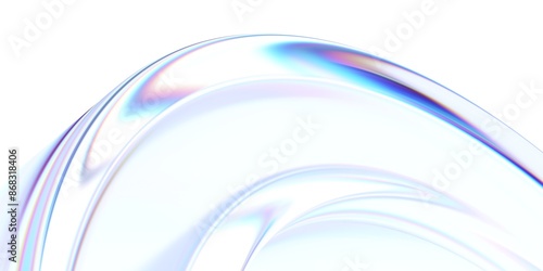 Fototapeta Naklejka Na Ścianę i Meble -  Abstract glass shape, 3d render