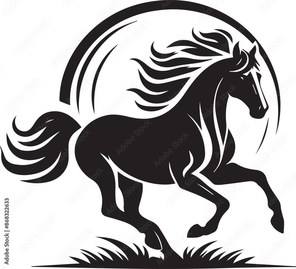 horse silhouette isolated on white horse silhouette isolated on white