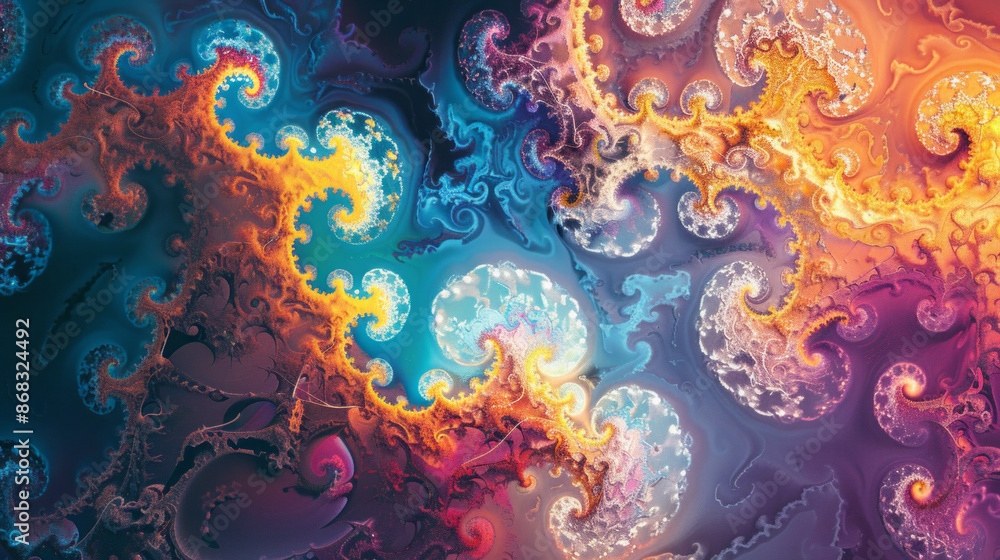 Vibrant Abstract Fractal Art Vibrant Abstract Fractal Art