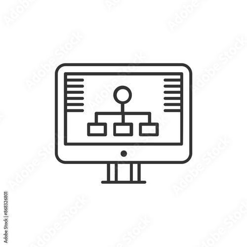 Web Hosting Collection 
outline web icon. Web hosting, servers, CDN, VPN, domains, FTP, internet, backup, SSL, databases and firewalls, and more. Vector illustration