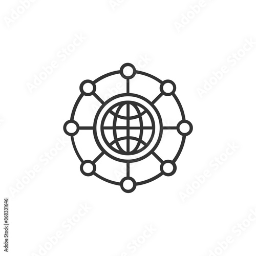 Web Hosting Collection 
outline web icon. Web hosting, servers, CDN, VPN, domains, FTP, internet, backup, SSL, databases and firewalls, and more. Vector illustration