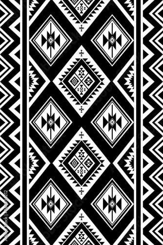 Native pattern american tribal indian ornament pattern geometric ethnic textile texture tribal aztec pattern navajo mexican fabric seamless Vector decoration fashion