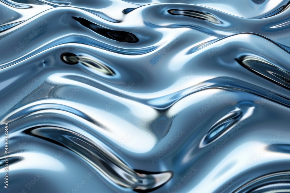 Abstract background of flowing liquid chrome or silver metal. Concept of fluidity, movement, and modern design. Abstract background of flowing liquid chrome or silver metal. Concept of fluidity, movement, and modern design.