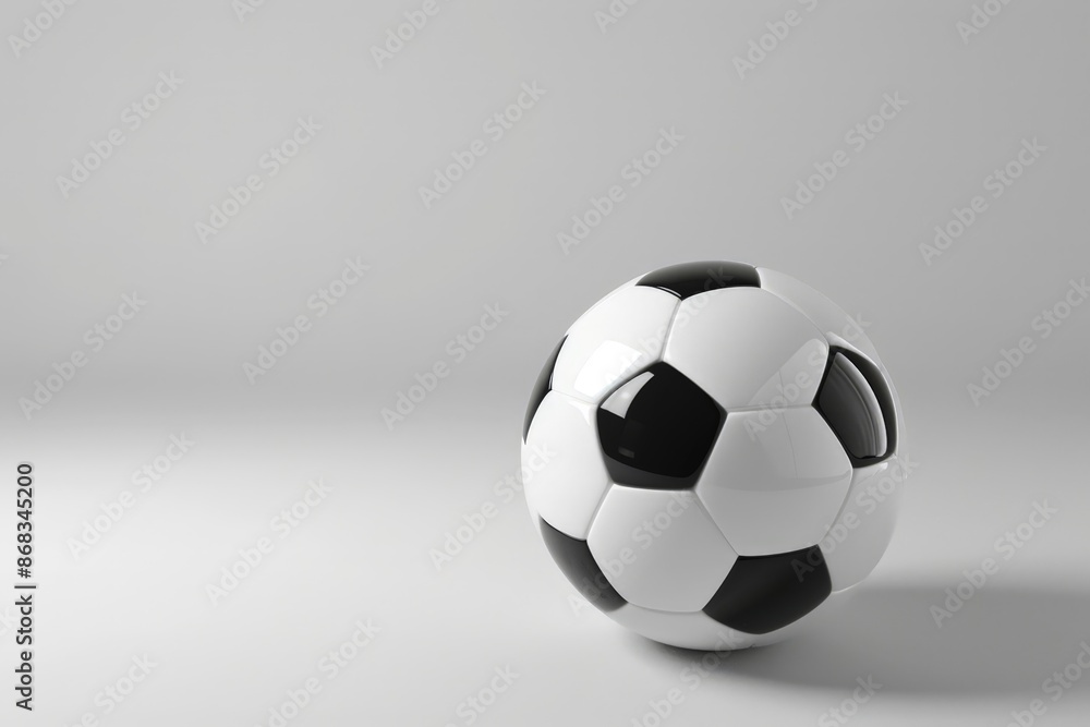 3D Soccer Ball with Black and White Panels 3D Soccer Ball with Black and White Panels