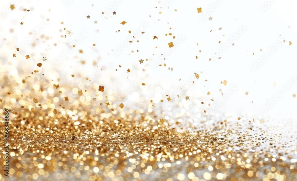 Sparkling Gold Confetti Blur Background Sparkling Gold Confetti Blur Background