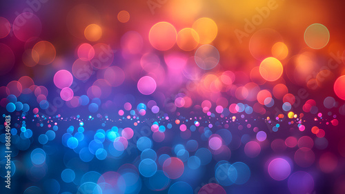 Abstract bokeh background of colorful circles.