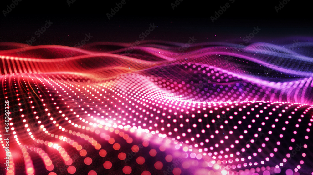 Abstract Vibrant Digital Landscape with Pink and Purple Dots Abstract Vibrant Digital Landscape with Pink and Purple Dots