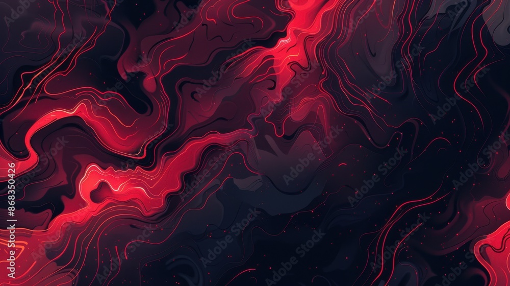 Abstract Red and Black Digital Art Background. Fluid Lines and Swirls, ideal for wallpaper, posters, and graphic design projects. Abstract Red and Black Digital Art Background. Fluid Lines and Swirls, ideal for wallpaper, posters, and graphic design projects.
