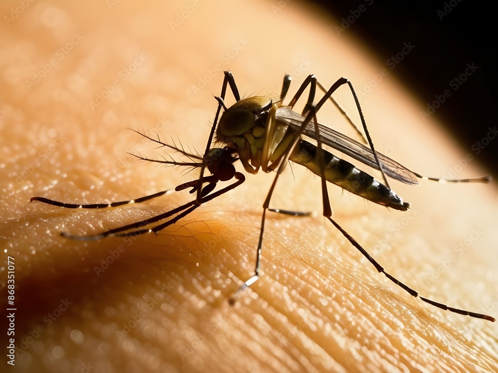 mosquito on the skin mosquito on the skin