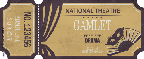 Theater tickets in retro style.
