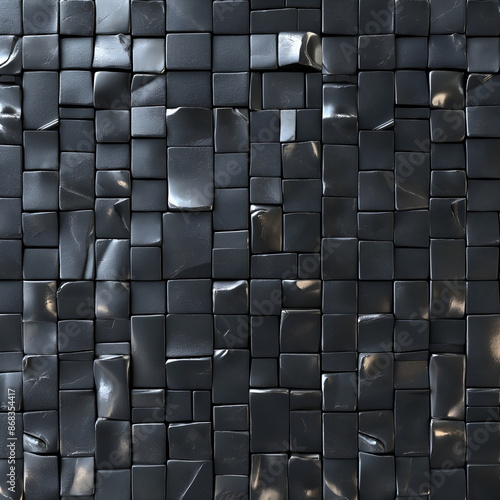 Wallpaper Mural metal sheet with rough seamless texture that imitates small bricks and blocks formed as mosaic background industrial Torontodigital.ca