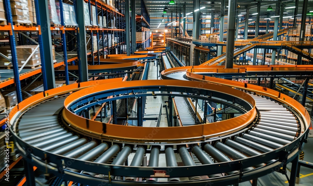 Automated Conveyor System in a Warehouse Automated Conveyor System in a Warehouse