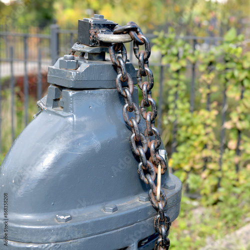 Water pump on the dam of the park, Mary Ellen Kramer Great Falls Park, City Of Paterson, New jersey, USA