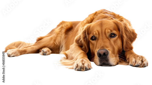 Golden retriever on transparent background