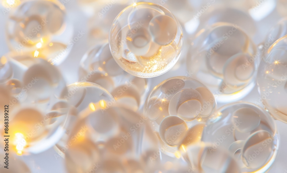 Translucent Bubbles in Close-up Translucent Bubbles in Close-up