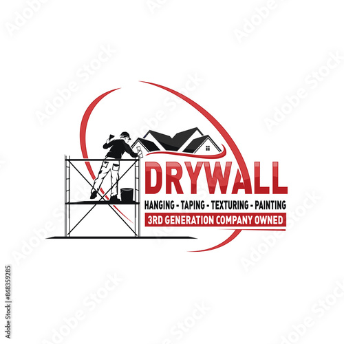 DRYWALL paint wall services logo