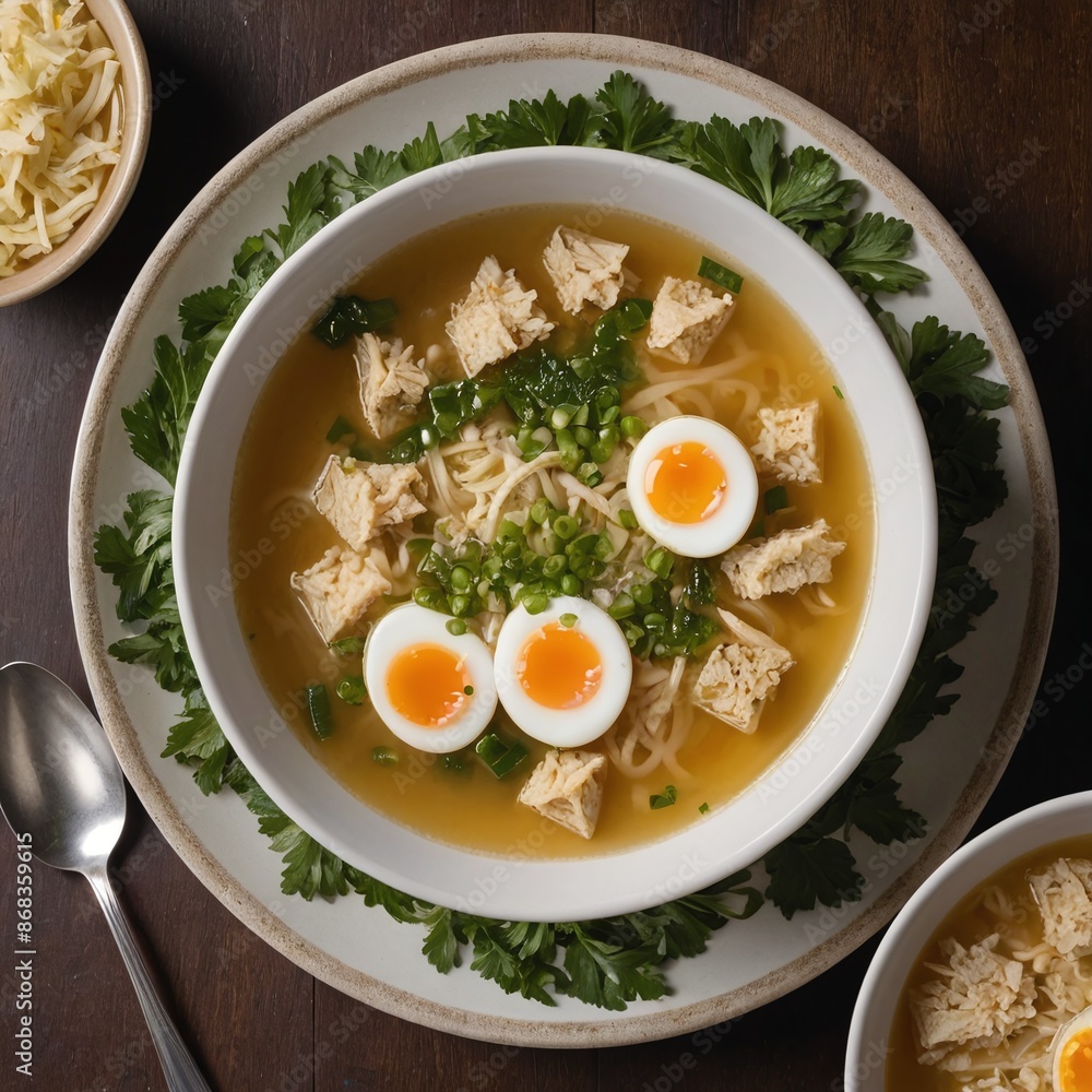 Cozy Cuisine Collection Egg Drop Soup Bowl in Warm Hue Cozy Cuisine Collection Egg Drop Soup Bowl in Warm Hue